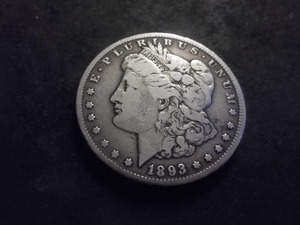 1893 CC Morgan Silver Dollar