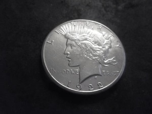 1922 S Silver Peace Dollar