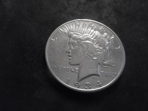 1934 S Silver Peace Dollar