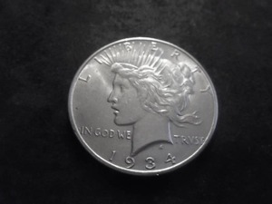 1934 D Silver Peace Dollar