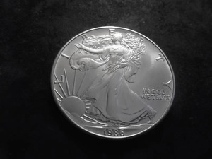 1986 Silver Eagle Dollar 1 Oz. 99.9 Fine Silver MS From UNC Roll