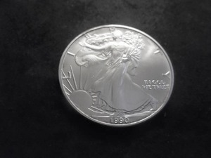 1990 Silver Eagle Dollar 1 Oz. 99.9 Fine Silver MS From UNC Roll