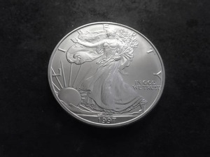 1997 Silver Eagle Dollar 1 Oz. 99.9 Fine Silver MS From UNC Roll