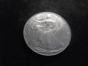 1998 Silver Eagle Dollar 1 Oz. 99.9 Fine Silver MS From UNC Roll