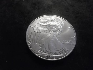 2002 Silver Eagle Dollar 1 Oz. 99.9 Fine Silver MS From UNC Roll