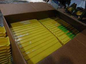 Box of Plastic Storage Bins - 2 (w) x 11 x 4(h)