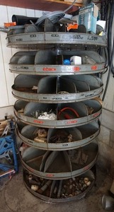 lot 1 image: Revolving Bolt Bin With Contents
