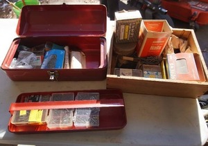 lot 10 image: Wood Box and Tool Box of Treasures