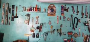 lot 50 image: Garage LotPegboard Full of Tools Etc