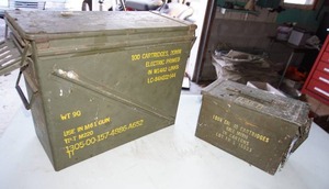 lot 72 image: 2 Military Ammo Boxes