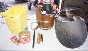 lot 73 image: Antique Ice-cream Maker,  Assorted Household Items