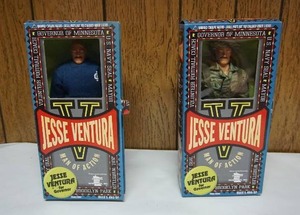 lot 152 image: 1977 Jessie Ventura Man of Action  Dolls MIB Minnesota Governor