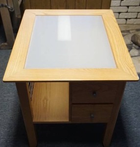 lot 230 image: Modern Style Side Table with Drawer - Solid