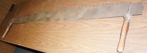 lot 239 image: Antique two man saw