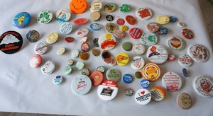 lot 253 image: Awesome collection of pin backs