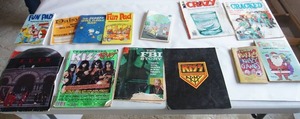 lot 284 image: RUSH Vinyl Album, KISS, Crazy, Cracked Magazines, Book Collection Etc.