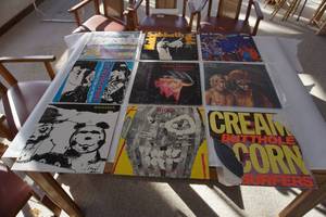 lot 357 image: Vinyl albums including Black Sabbath, BauHaus, the replacements, Feast, Cream Corn, the Glove etc.