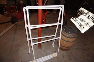 lot 389 image: Large wood nail barrel, outdoor lawn golf