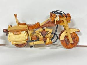New Custom Made Mahogany Motorcycle 10 Inch Long