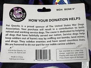 Lot of Three New Floating Dog Toys Supports War Dogs