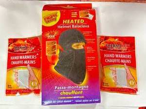 Brand New Heated Balaclava & 2 Warmers