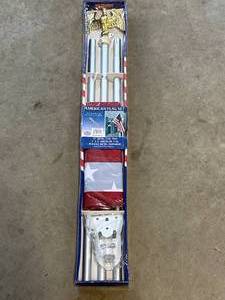 New 6 Foot Tall American Flag Set