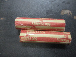 2 Rolls (100) Lincoln Wheatback Pennies