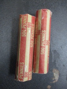 2 Rolls (100) Lincoln Wheatback Pennies
