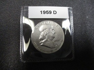 1959-D Franklin Silver Half Dollar