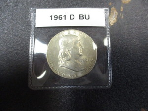 1961-D Franklin Silver Half Doillar wCartwheel Effect and Original Mint Luster