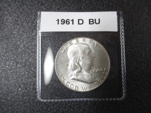 1961-D Franklin Silver Half Dollar - wCartwheel Effect and Original Mint Luster
