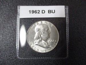 1962-D Franklin Silver Half Dollar - wCartwheel Effect and Original Mint Luster