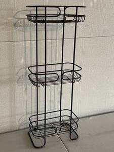 lot 51 image: Small Metal 3 Shelf Storage Rack