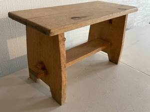 lot 57 image: Hand Made Wooden Foot Stool