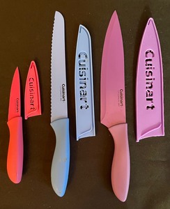 lot 159 image: 9 Colorful Cuisinart Knives
