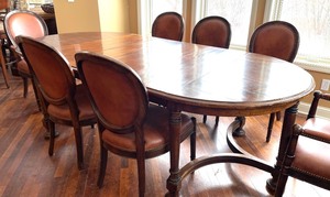 lot 26 image: Baker Dining Room Table and 7 Chairs