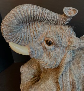 lot 232 image: Elegant Resin Elephant Figurine