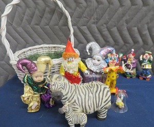BASKET FULL OF CLOWNS   ZEBRAS