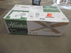 Hunter Dempsey 52 in. Low Profile LED Indoor Fresh White Ceiling Fan with Universal Remote (OPEN BOX)