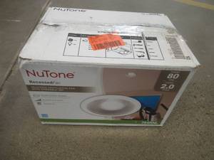 Broan-NuTone White Adjustable 50-80 CFM Ceiling Bathroom Exhaust Fan with Light Easy Change Trim Kit, ENERGY STAR (OPEN BOX)