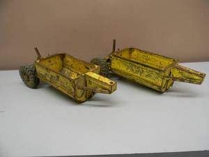 lot 55 image: Vintage - set of 2 - Tonka Bottom Dump Trailers - Great Collectible - See Pictures