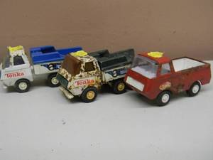 lot 58 image: Vintage - Set of 3 - Tonka Trucks - See Pictures