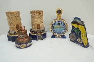 lot 8 image: Jim bean decanters