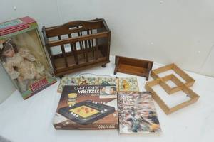 lot 9 image: magazine rack, doll