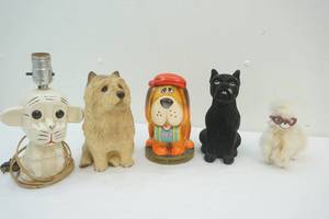 lot 53 image: vintage dog coin banks