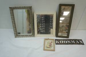 lot 71 image: vintage wall mirrors
