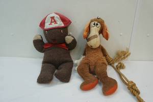 lot 96 image: vintage teddy bear, moose on noose