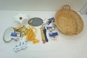 lot 120 image: basket, birds school tassels
