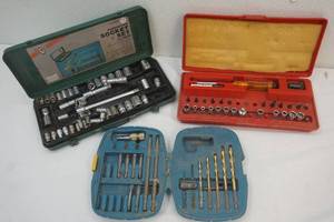 lot 243 image: rapid change drill set, sockets sets