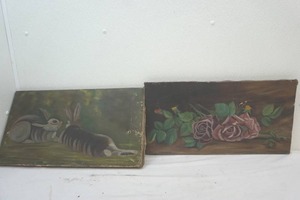 lot 385 image: vintage oil on canvas